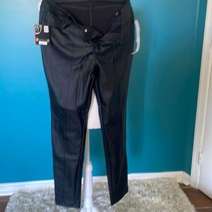 Black leather like jeans